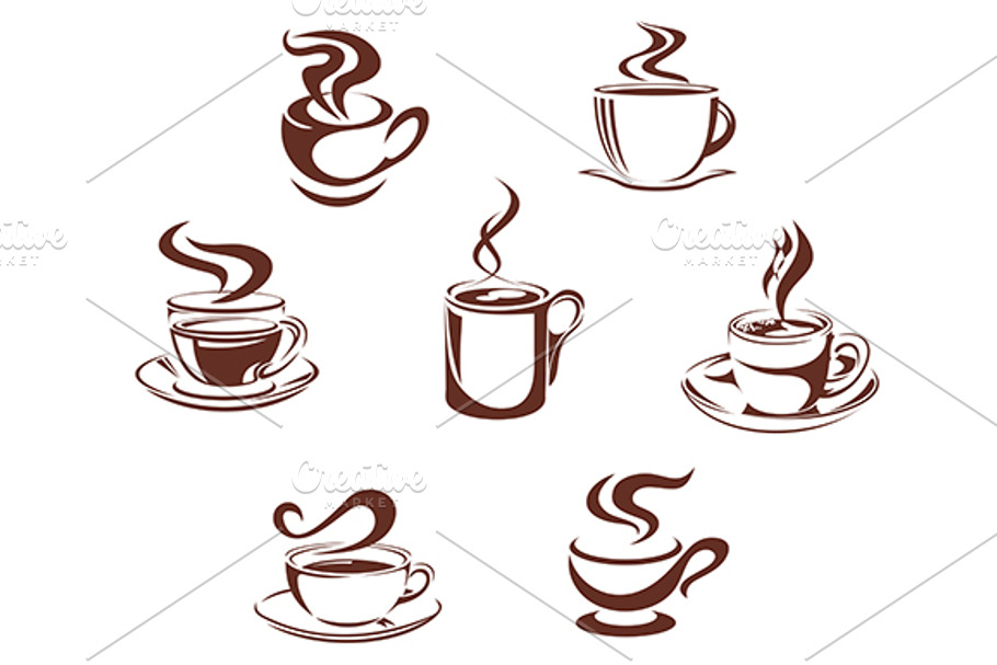 Coffee and tea symbols in Graphics - product preview 8