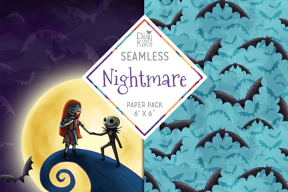 Nightmare Seamless Pattern in Patterns - product preview 4