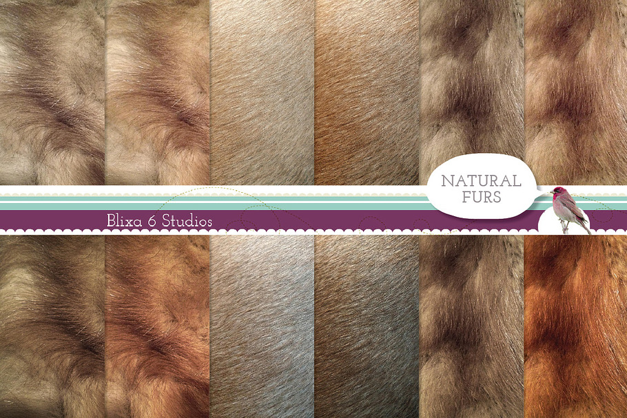 Natural Fur Digital Paper Collection