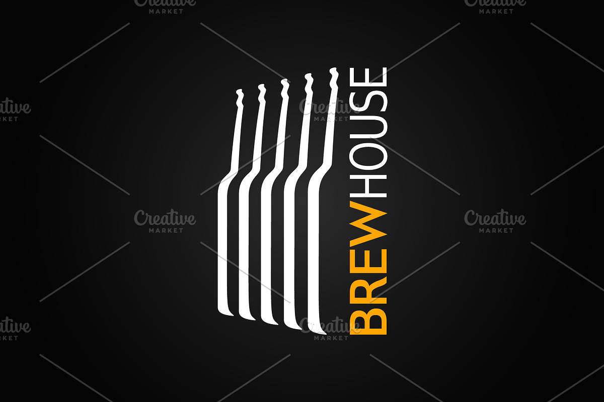 Beer glass bottle design background in Objects - product preview 8