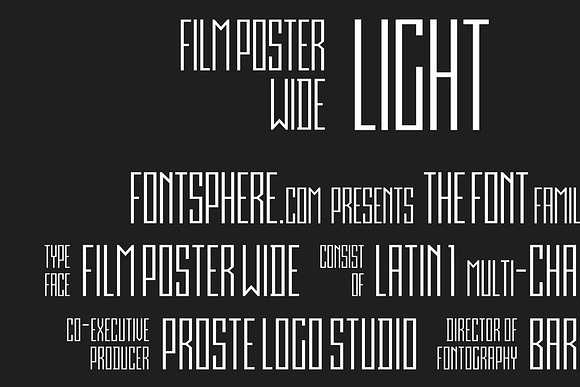 Film Poster Family | 9 Fonts in Sans-Serif Fonts - product preview 5