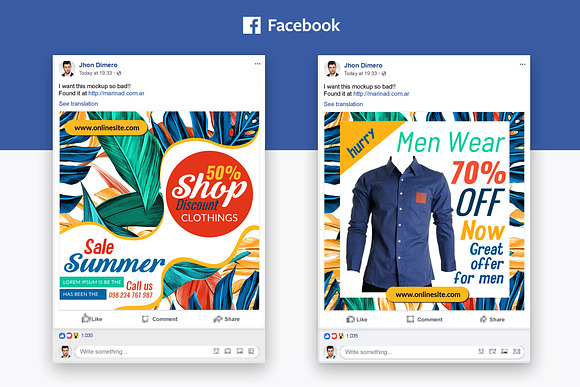 6 Fashion Product Sale Facebook Post in Web Elements - product preview 2