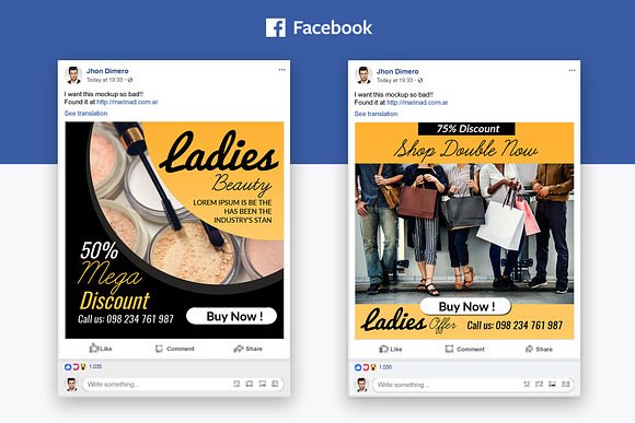 6 Fashion Facebook Post Banners in Web Elements - product preview 2