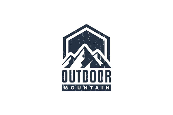 outdoor mountain logo, classic vinta