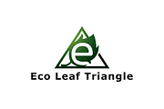 Eco Leaf Triangle Logo Template
