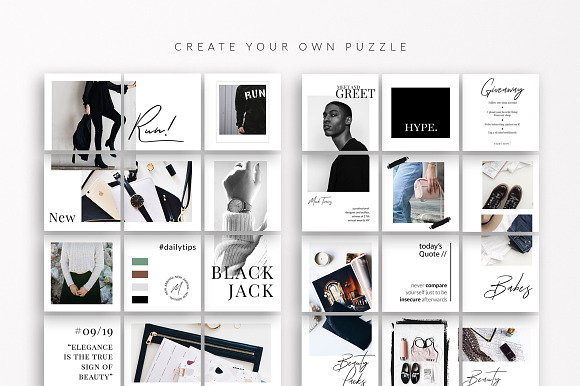 Puzzle Instagram - Canva & PS in Instagram Templates - product preview 2