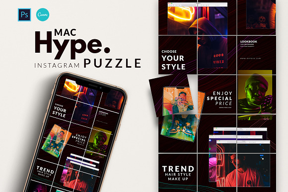 Instagram Puzzle - Canva & PS in Instagram Templates - product preview 5