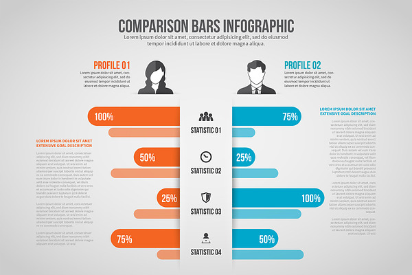 Comparison Bars Infographic