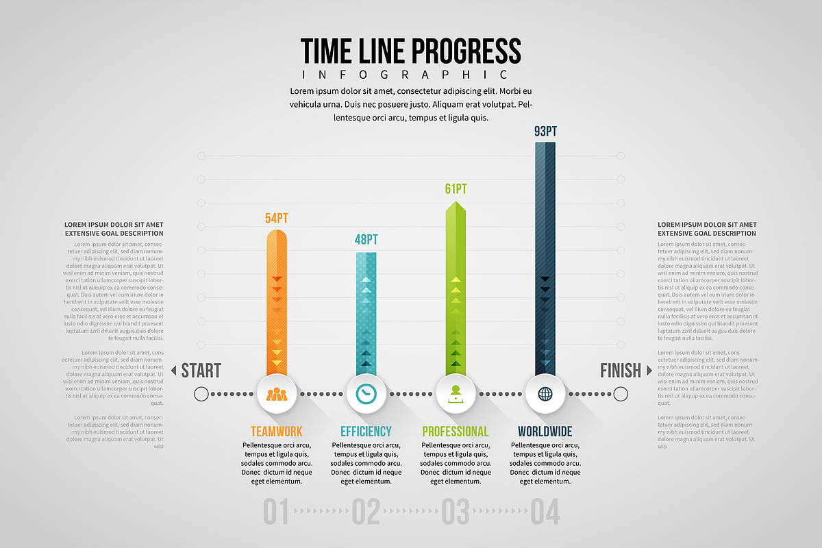Time Line Progress Infographic in Web Elements - product preview 8