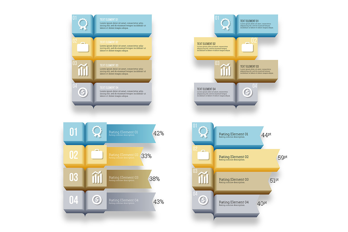Abstract Book Infographic in Web Elements - product preview 8