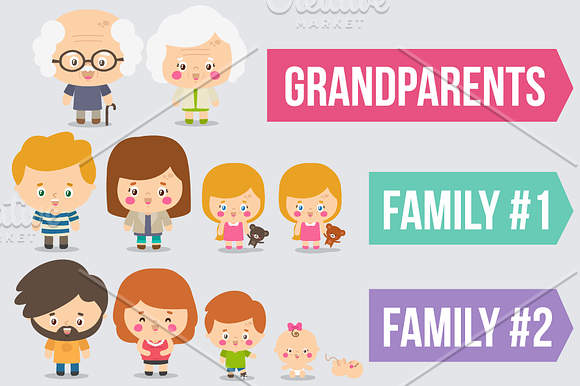 Infographic-Family Tree in Objects - product preview 4