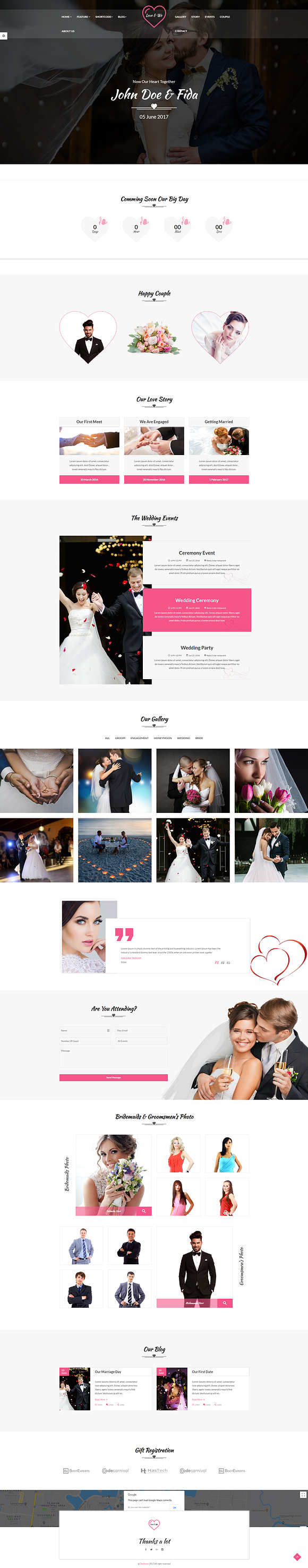 Love & We - Wedding HTML Template in Bootstrap Themes - product preview 1