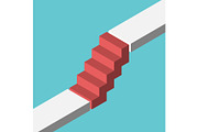 Steps bridging gap, levels