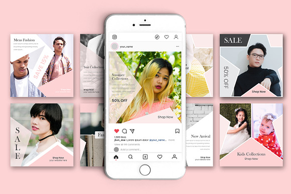 Beautiful Social Media Pack in Instagram Templates - product preview 4
