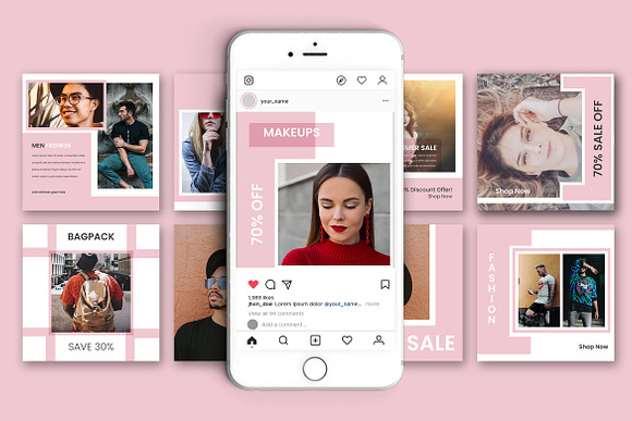 Fashion Social Media Pack Template in Instagram Templates - product preview 2