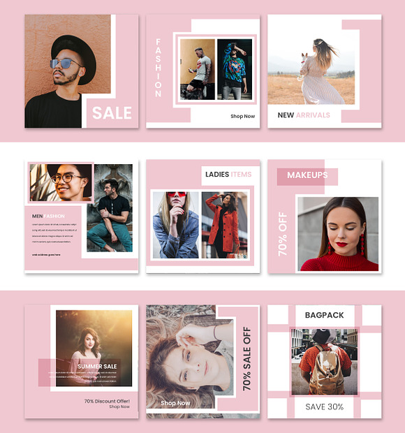 Fashion Social Media Pack Template in Instagram Templates - product preview 5