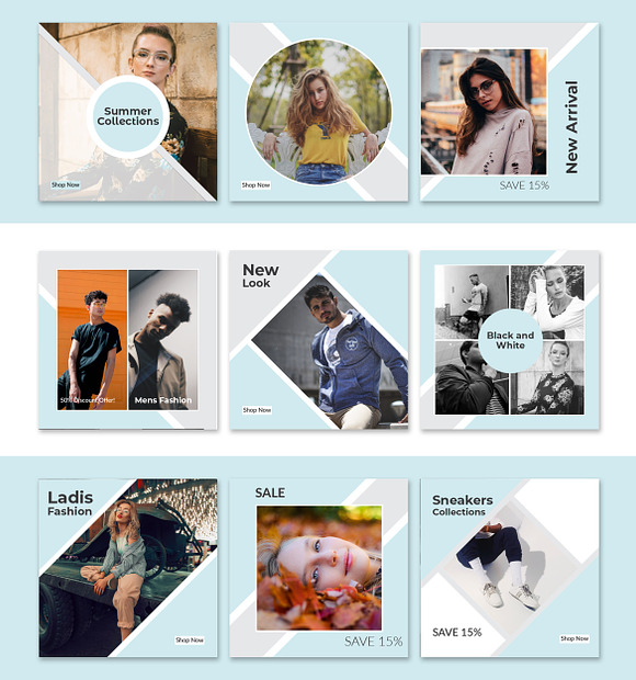 Beautiful Social Media Pack in Instagram Templates - product preview 2