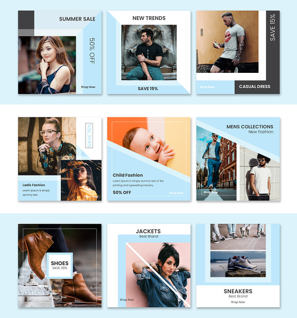 Creative Fashion Social Media Pack in Instagram Templates - product preview 5
