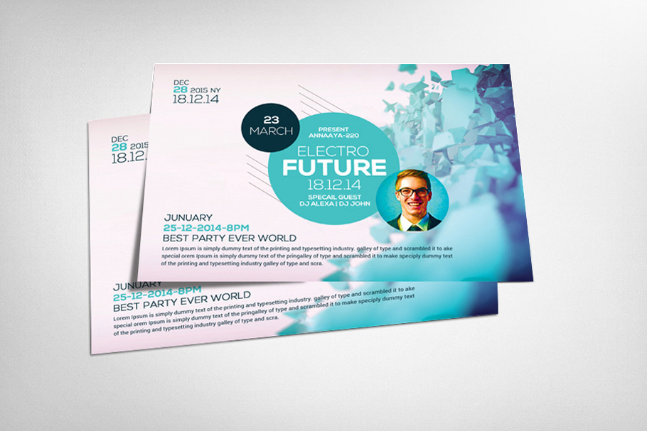 Electro Future Party Flyer Template