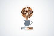 Coffee cup design concept background