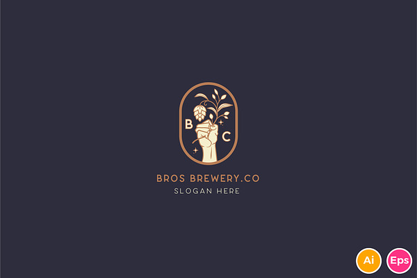 Brotherhood  Brewery Logo template