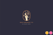 Brotherhood  Brewery Logo template