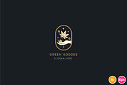 Green Goddess Cannabis Logo Template