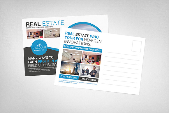 Real Estate Postcard Template in Postcard Templates - product preview 1