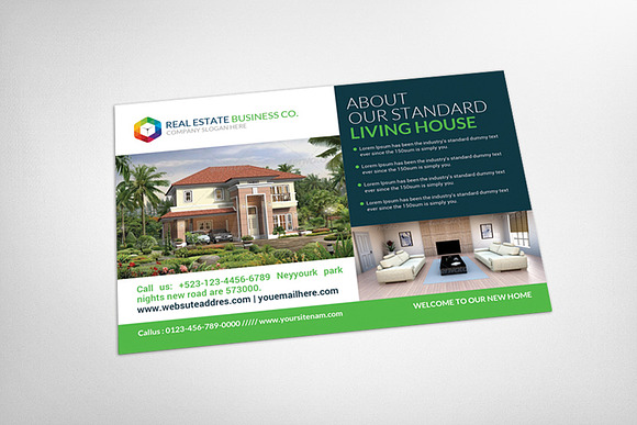 Real Estate Postcard Template in Postcard Templates - product preview 2