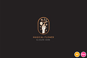 Magical Flower Brewery Logo Template