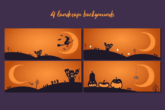 Halloween Invitations & Banners in Illustrations - product preview 4