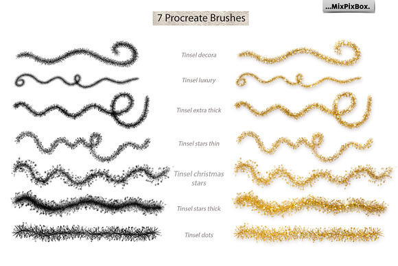 Tinsel Procreate Brushes in Add-Ons - product preview 1