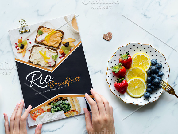 Simple Restaurant Breakfast Menu in Flyer Templates - product preview 1