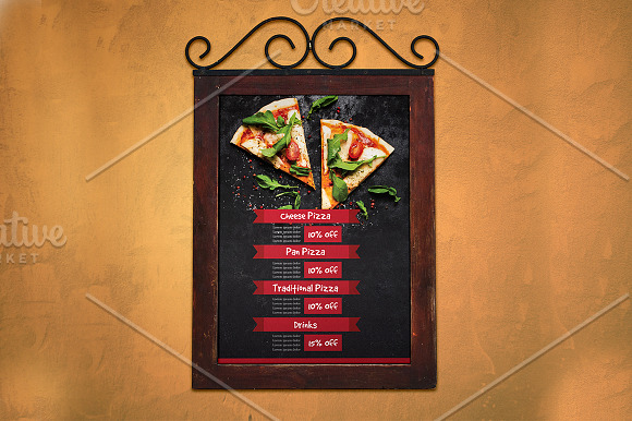 Artistic Pizza Menu Template in Brochure Templates - product preview 1