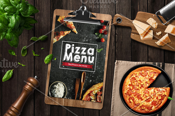 Artistic Pizza Menu Template in Brochure Templates - product preview 2