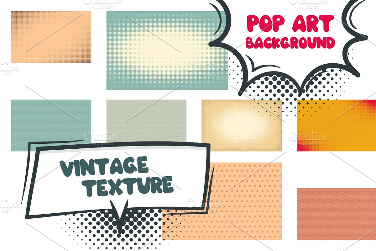 24 retro Comics pop art background in Illustrations - product preview 8
