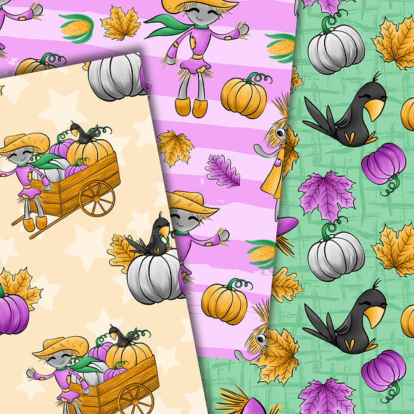 Scarecrow seamless paper in Patterns - product preview 2