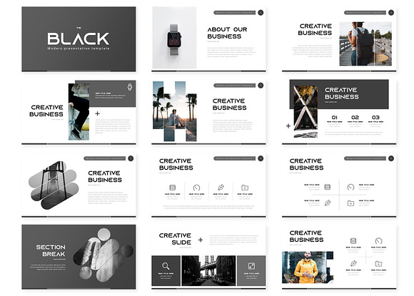 The Black - Google Slide Template in Google Slides Templates - product preview 1
