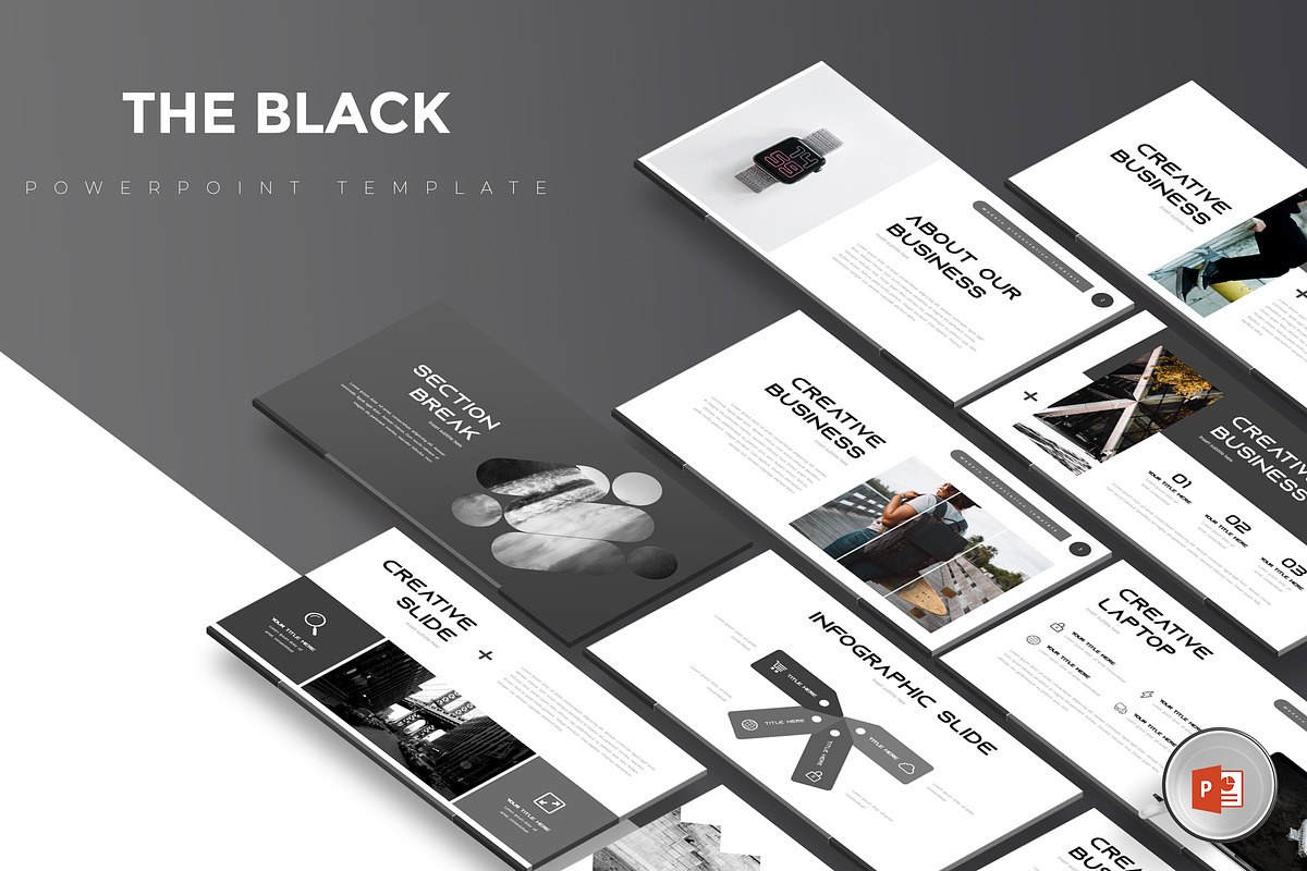 The Black - Powerpoint Template in PowerPoint Templates - product preview 8