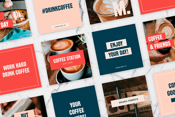 Coffee Station Social Media Kit in Instagram Templates - product preview 2