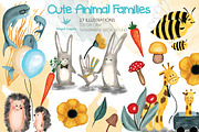 Cute animal families : illustrations