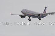 Aeroflot airplane descending in