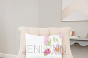 White Pillow Mockup Styled Stock PSD