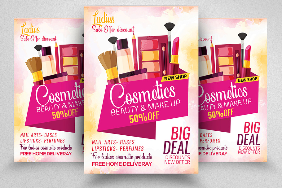 Beauty Cosmetic Sale Offer Flyer in Flyer Templates - product preview 8