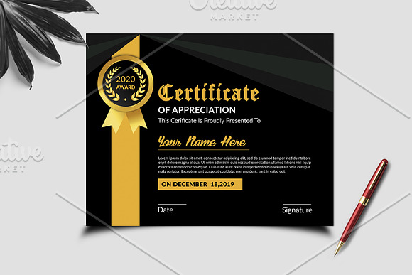 Certificate of Appreciation V18 in Stationery Templates - product preview 1