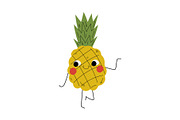 Cute Smiling Pineapple, Cheerful