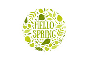 Hello Spring Banner Template with