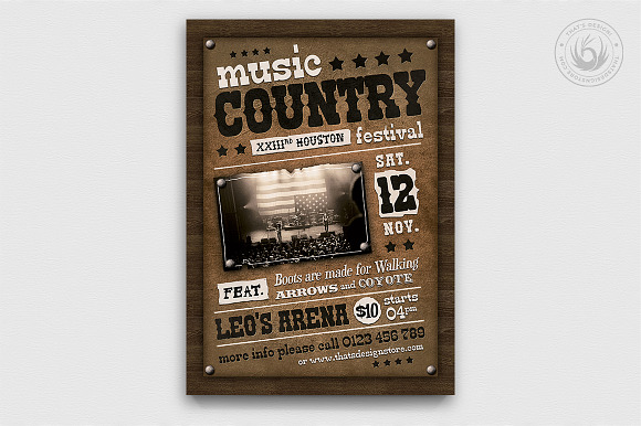 Country Music Flyer Bundle V2 in Flyer Templates - product preview 2