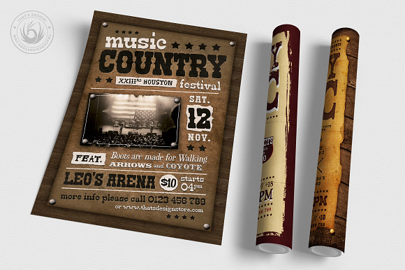 Country Music Flyer Bundle V2 in Flyer Templates - product preview 5
