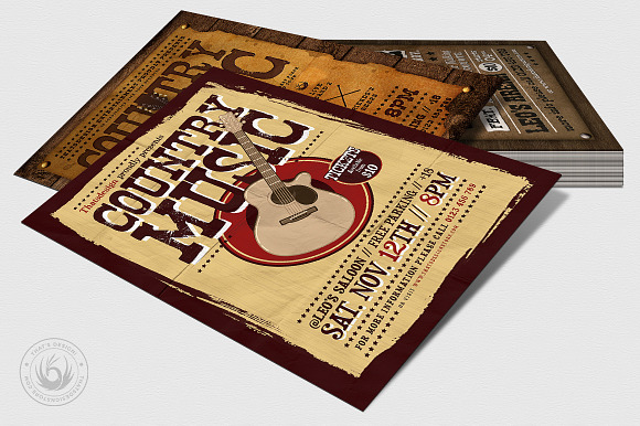 Country Music Flyer Bundle V2 in Flyer Templates - product preview 6